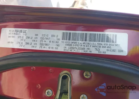 2018 Ram 1500 Tradesman 4X2 5'7 Box from USA, damaged, VIN 1C6RR6KM4JS226054